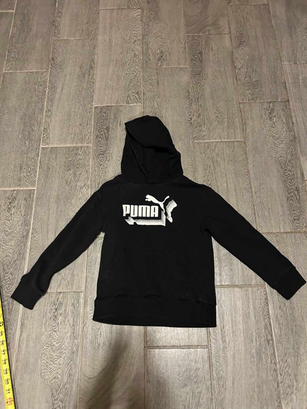Puma Black Logo Pullover hoodie - size S 7/8